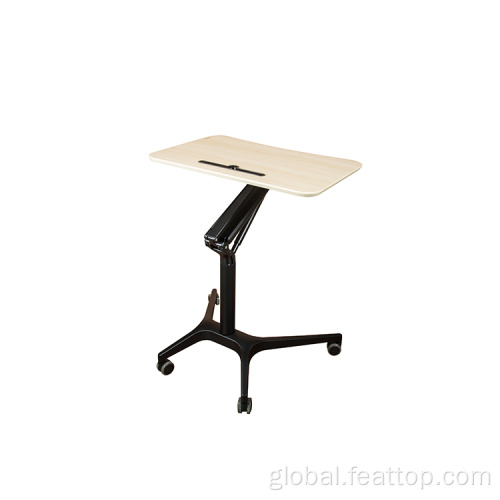 Modern Reception Desk Single Leg Table Movable Lifting Office Computer Desk Supplier